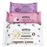 The Fruit Company Salviette umidificate Pack 3 - Moras, Cocco e Fragola Crema - Pulizia Mani, Viso e WC - Freschezza e Aroma fruttato (Formato Pratico)