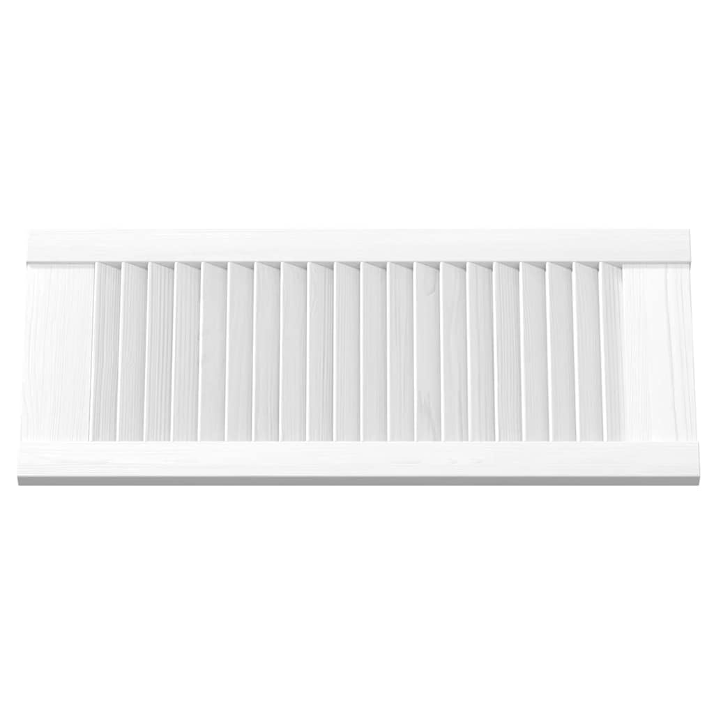 Ante per armadi, design a lamelle, colore bianco, 61,5 x 29,5 cm, 2 pezzi, in legno, ricambio per mobili, cucina, bagno, camera da letto, guardaroba, da incasso