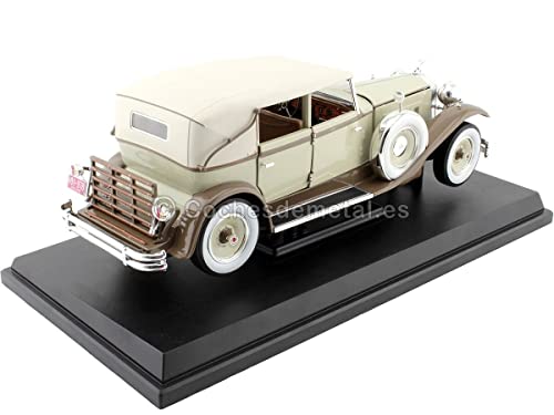 Modelo 1930 Packard Brewster 1:18 Diecast Tan y Café miniatura 2