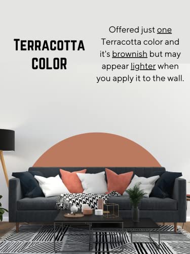 Minick Half Circle Wall Decal Boho Sticker - Boho Wall Décor, Headboard Wall Decals, Wall Mural, Removable Arch Peel And Stick (Half Circle, Terracotta) #TOP3