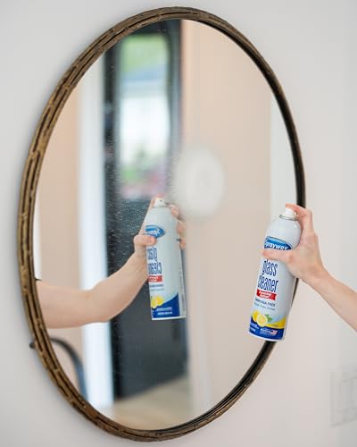 Image of Sprayway Glass Cleaner Lemon Scent Foaming Aerosol Spray, 19oz, Pack of 6 | Ammonia-Free, Streakless, Fast-Acting | Cleans & Polishes Glass Surfaces | Removes Fingerprints, Dust, Dirt, Smoke Film