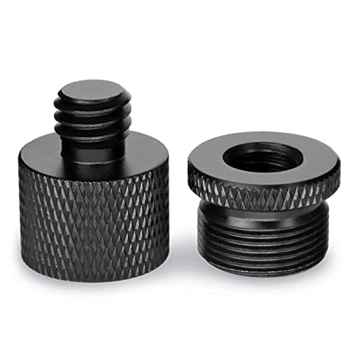Frgyee Mic Stand Adapter 5/8 Female To 3/8 Male And 3/8 Female To 5/8 Male Screw Adapter Thread For Microphone Stand Mount To Camera Tripod Adapter 2 Pack #TOP7