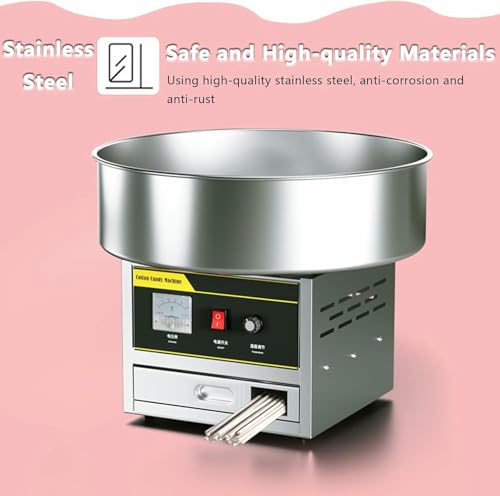 HOTAPEPU Elektrische Maschine Zur Herstellung Von Zuckerbaumwolle, Zuckerbaumwollmaschine Mit Edelstahlbehälter, Zuckerlöffel, Für Familien, Partys Und Attraktionsparks ~// – Bild 7