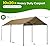 ECOLINEAR Carport 10x20 ft Heavy Duty Carport, Outdoor Potable Garage with 6 Galvanised Steel Pipes, Carport Canopy with Anti UV All-Season Waterproof Tarp, Car Canopy for Cars,Trucks, Boats(Yellow)