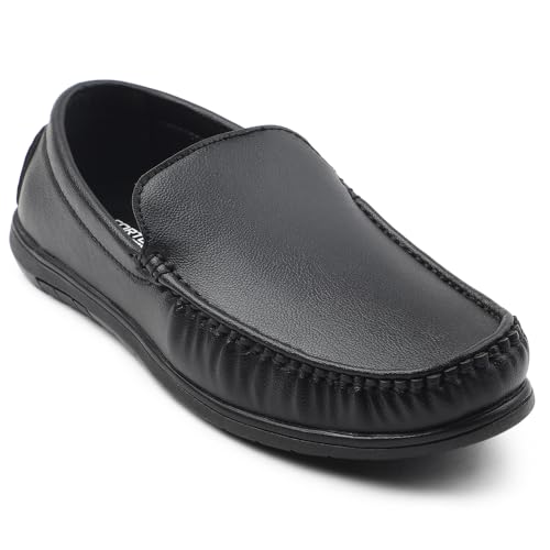 Image of Liberty Fortune CLASSIK-1E Loafer Shoes for Men - Brown, Black, Non-Lacing Casual Formal Slip-On Loafers Stylish Shoes Ideal for Office, Party, Wedding, Kurta - Comfortable Lightweight