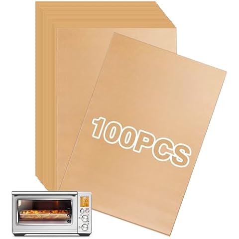 Air Fryer Liners Disposable Compatible with the Breville Smart Oven Air Fryer Pro BOV900BSS, 100PCS Parchment Paper for Baking, Baking Sheet Accessories for Breville Oven Cover