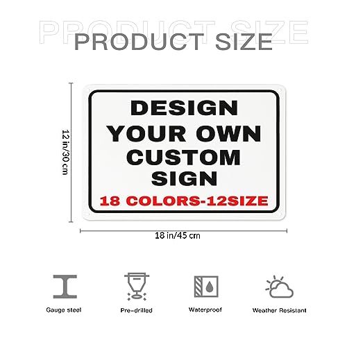 image for Generic Custom Metal Personalized Signs With Photo Text Logo - Wall De