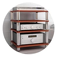 【High-Quality Sound】: The speaker stand can clearly hear the dialogue when watching a movie, so that you can enjoy the movie more. 【High Quality Material】: The speaker stand is made of environmentally friendly high-density MDF and high-quality stainl...