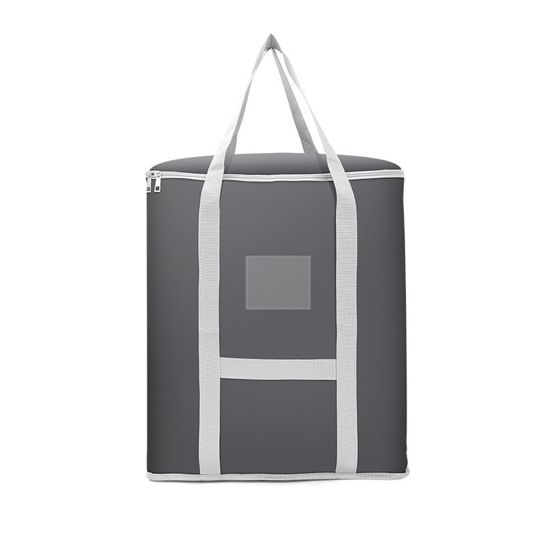 Kuber Industries Storage Bag | Foldable Storage Bag | Moisture Proof Wardrobe Organizer | Underbed Storage Bag for Blanket-Clothes | Travel Moving Bag with Handle | S ZH011GY | Gray