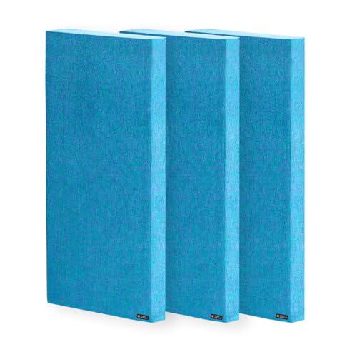 Image of Timber Acoustics Soundproofing Acoustic Panels, Sound proofing for Room, Noise Absorber for Home, NZ Pinewood frame, Rockwool Safe 'n' Silent Pro, 2' x 4' x 3 inch. NRC=0.90 [SET OF 3] (Blue)