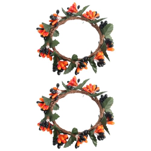 SEWACC 2pcs Artificial Berry Candle for Easter and Spring Decor Versatile Wreaths for Home Party Favor and Headwear Faux Sturdy Materials Inner