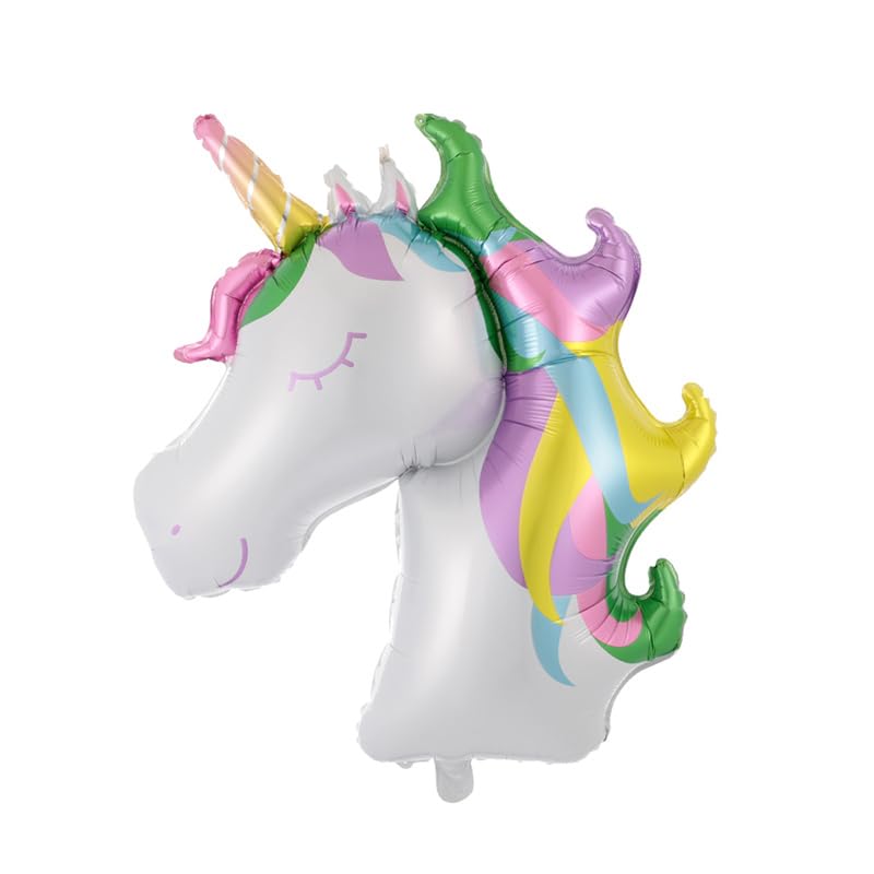 Unicorn Head Foil Balloon, 85cm (2 pack), White