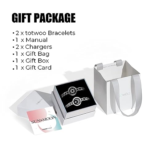 TOTWOO-Long-Distance-Touch-Bracelets-for-Couples-Vibration-Light-up-for-Love-Couples-Bracelets-Long-Distance-Relationship-Gifts-for-Girlfriend-Bluetooth-Pairing-Jewelry - DumpADate.com