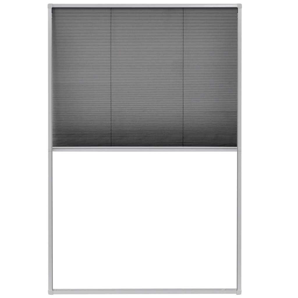 Vidaxl White Plisse Insect Screen For Windows Aluminium 80X120 Cm Curtain Mesh Net