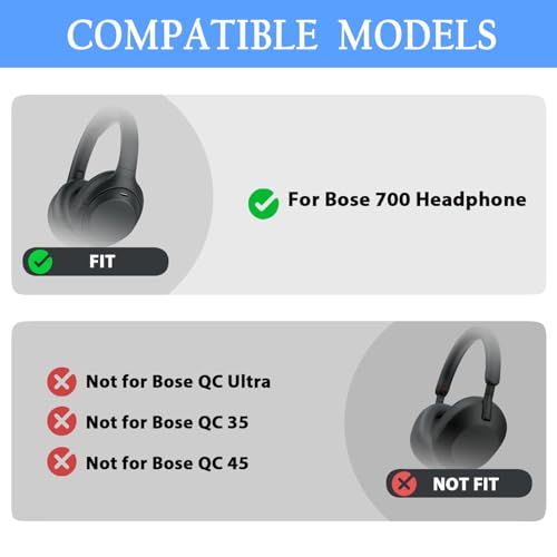 Almohadillas de repuesto Adhiper para auriculares inalámbricos Bose 700/NC700 | Almohadillas extra duraderas de cuero proteico para NC700, con espuma viscoelástica, antitranspirantes y reducción de ruido, estampado leopardo miniatura 2