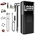 Produktbild UDODIY 6000mAh Elektrische Luftpumpe, 150PSI Akku Luftpumpe mit Manometer/Digitalem LED-Display, Fahrradpumpe Kompressor USB/LED-Licht für Auto Motorrad Fahrrad, Bälle Taschenlampe/Powerbank