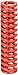 Die Spring, Heavy Duty, Closed & Ground Ends, Red, 12.5mm Hole Diameter, 7mm Rod Diameter, 51mm Free Length, 19.9 newtons Spring Rate (Pack of 10)