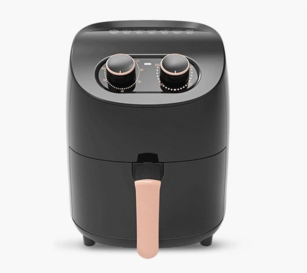 Air Fryer 3.5L Large Capacity Adjustable Time/Temp Control Air Fryers for Home Use Oil-free Cooking 1000W Electric Air fryer (Color : Black) (Black) hopeful charitable