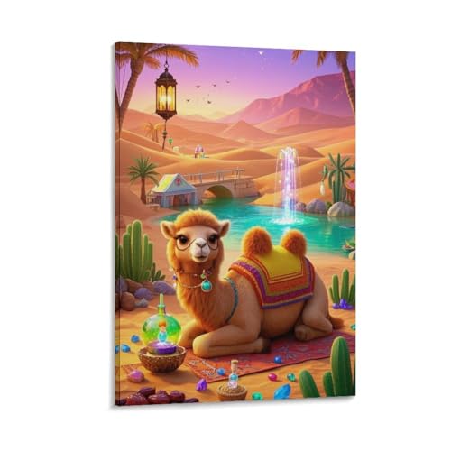 Image Sur Toile Chameau pour une Ambiance Voyage Apaisante