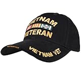 Rothco Deluxe Low Profile Vietnam Veteran Insignia Cap – Rugged Outdoor Baseball Hat Black