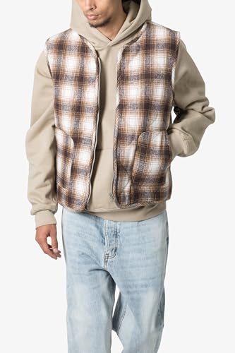 mnml Men's Brushed Plaid Vest4