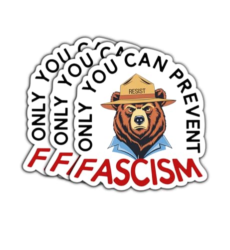 (3 Psc) Resist Bear Only You Can Prevent Tyranny Sticker - Political Decal - Decal Sticker 3 Inch for Laptop Water Bottles Phone
