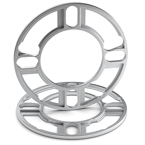 White Knight 606-2 Aluminum 4 and 5-Lug Wheel Spacer, 5mm (Pack of 2)
