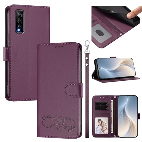 �X�}�z�P�[�X �Ή��@�� for Vivo Y70S �X�}�z�P�[�X�y�J�[�h�E�������[�X���b�g�t�� �E�H���b�g�f�U�C�� �t���b�v�X�^���h �����h�~�@�\�zViolet