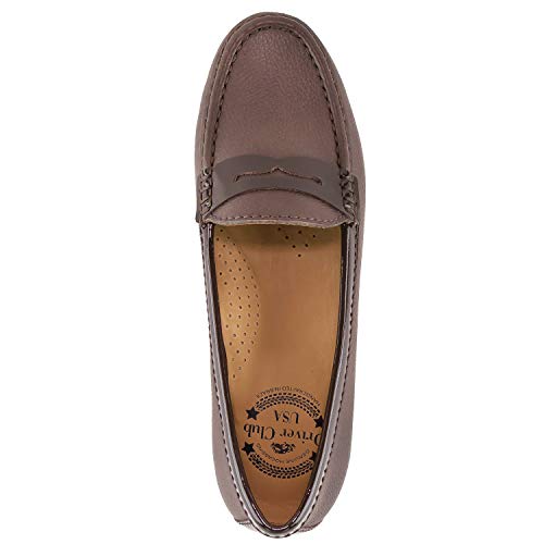 Image of Womens Casual Genuine Leather Comfortable Lightweight Driving Moaccasins Classic Fashion Penny Slip On Ladies Driving Loafer Flat Shoes