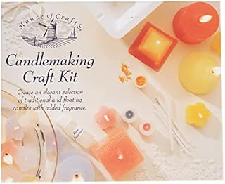 HOUSE HC140 Make Your Own Traditional And Floating Wax Candlemaking Craft Kit Hobby Set, Unique Gift Idea, Multicolor, with Candle Moulds, Dyes, Fragrance, Wicks, Sealer