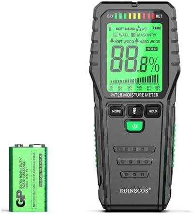 Pinless Moisture Meter for Wood Concrete Digital Wall Moisture De...