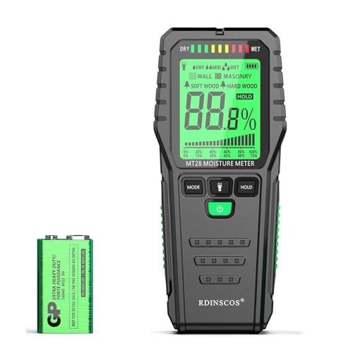 Pinless Wood Moisture Meters Drywall Mold Moisture Detector for Lumber Concrete Building