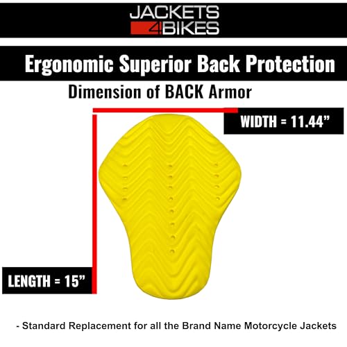 Image of Jackets 4 Bikes CE Level 2 Back, Elbow and Shoulder Certified Armor Pads 5 PC Set, Motorcycle Armor Protector Inserts for Motorcycle Jackets Unisex