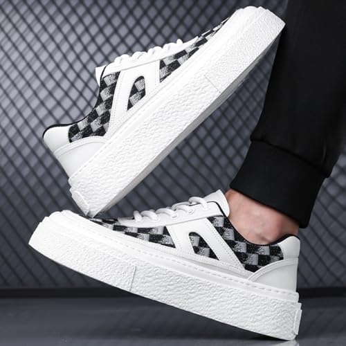 Men's Checkered - Pattern Sneakers, Stylish Casual Sports Shoes - Ideal for Street Styles, Daily Hangouts & Urban Commutes2