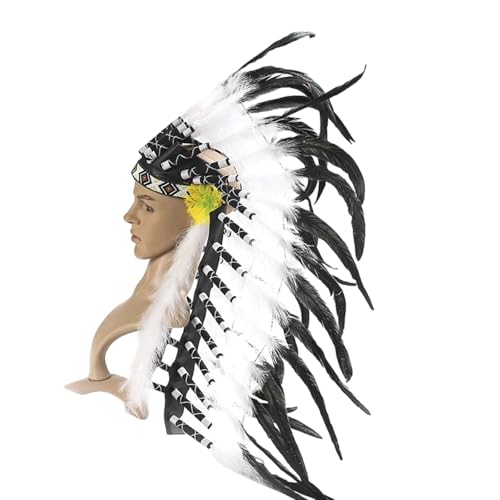 Coiffe à plumes pliable facile à transporter pour fêtes culturelles