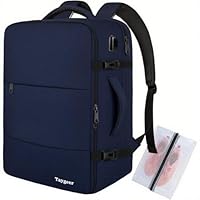 Taygeer Ryanair Cabin Bags 40x20x25 Underseat, Travel Backpack Cabin Size, Rucksack for Plane Hand Luggage Backpack for Travelling, Ryan Air Cabin Bag 40x20x25 with Separate Shoe Pouch, Dark Blue