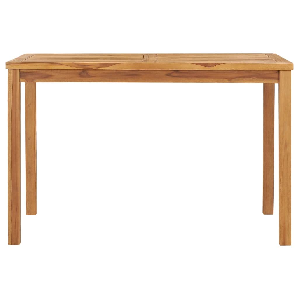 Stół do jadalni z litego drewna tekowego 120 x 70 cm, lakierowany na bazie wody, bardzo gruby blat 2,8 cm i stabilne nogi 5 x 5 – stół ogrodowy 120 x 70 x 77 cm, do kuchni, na taras