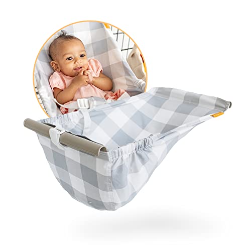 Image of BINXY BABY Shopping Cart Hammock | The Original | Holds All Car Seat Models | Ergonomic Infant Carrier + Positioner… (Buffalo Check)