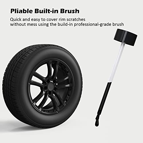 Image of Black Rim Touch Up Paint for Cars, Black Wheel Paint Repair Kit,Curb Rash Repair Kit 2oz /60ml