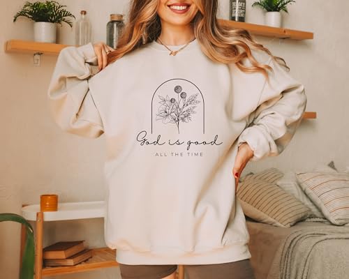 God is Good All The Time Sweatshirt, God Lover Sweatshirt, Christian Sweatshirt, Church Sweatshirt, Religious Sweatshirt, Christian Sweatshirt, Jesus Lover Sweatshirt, Jesus Sweatshirt2