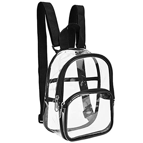 WZDTNL Klarer Rucksack Mode Transparent Rucksack Schulrucksack Durchsichtig Mini Rucksack Wasserdichter PVC Rucksack Unisex Einkaufsaben Clear Bag für Arbeit College Reisen Konzert Sport Cover