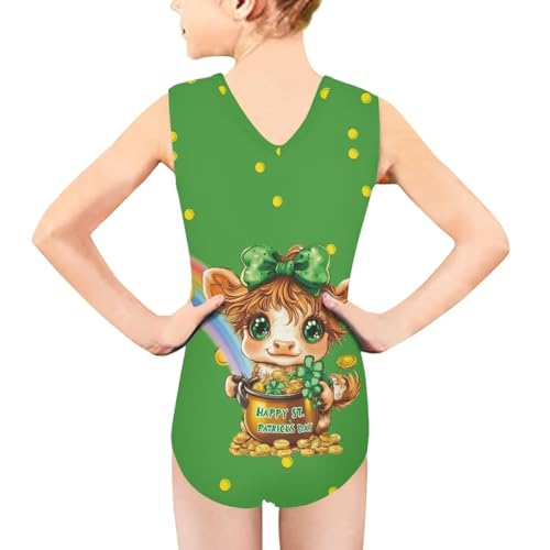 Image of Fashion Print One-Piece Swimsuits for Girls,Soft Stretchy One Piece Bathing Suit Quick Dry Beach Swimwear 5-14 Years