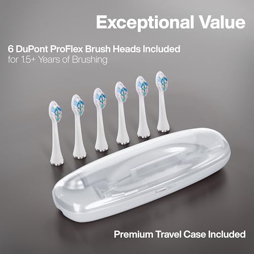 Image of Aquasonic Vibe Series PRO - Ultra-Whitening Electric Toothbrush - 5 Modes & Smart Timers - Premium Travel Case & 6 Proflex Brush Heads - ADA Accepted Toothbrush (Charcoal Metallic)