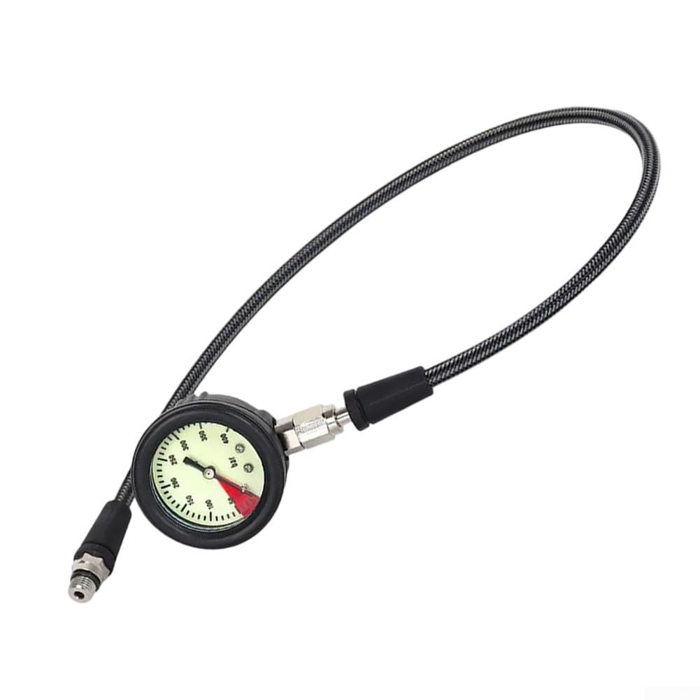 Manometro per immersioni subacquee con tubo in fibra di carbonio 7/16 20UNF per prestazioni subacquee migliorate (80 cm)