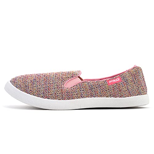 Image of Pro by Khadim's Textile Pink Slip-On Casual Shoe for Women