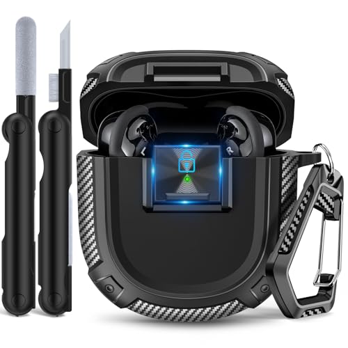 Sucure Lock Case for Bose Quietcomfort Ultra (2023) / Bose QC II (2022) Case Cover with Lock Clip & Cleaner Kit Pen Impact Resistant Hard Shell Headphone Case with Men Women (Black)