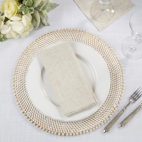 Servilletas de Tela Beige Cuadradas 18 x 18 Pulgadas Pack 4 miniatura 1