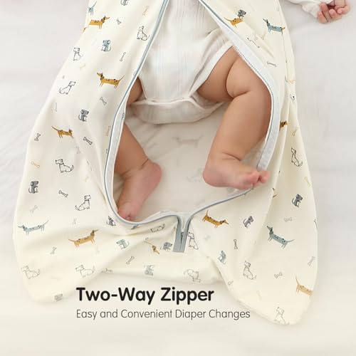 Image of insular Baby Transitional Swaddle with 2-Way Zipper Newborn Sleep Sack Arms Up Infant Sleeping Bag Wearable Blanket, Dachshund Dog, 0-3 Month