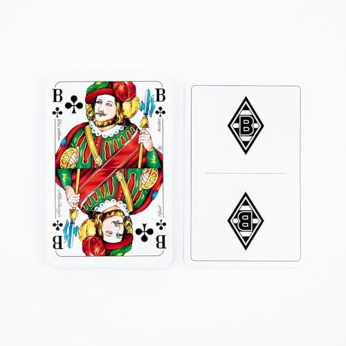 Borussia Mönchengladbach Skatspiel | Offizieller Fanartikel Fohlenshop | 32 Blatt | Kartenspiel im Gladbach-Design | Mit Rautendruck, Spielkarten