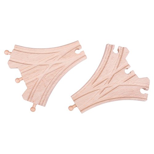 Bigjigs Rail 3-Wege Weiche Holzschienen (Pack von 2)